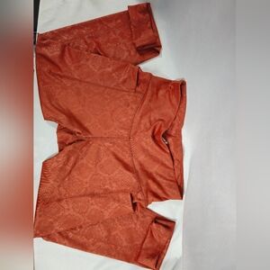 Burnt Orange Snakeskin Print Active Jacket